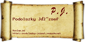 Podolszky József névjegykártya