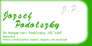 jozsef podolszky business card